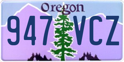 OR license plate 947VCZ