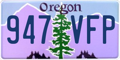 OR license plate 947VFP