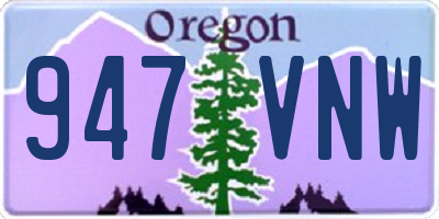OR license plate 947VNW