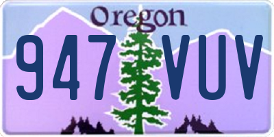 OR license plate 947VUV