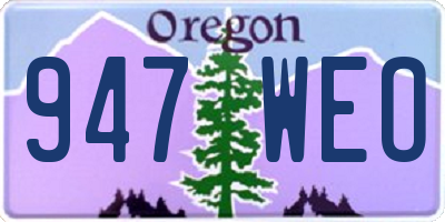 OR license plate 947WEO