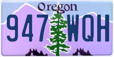 OR license plate 947WQH