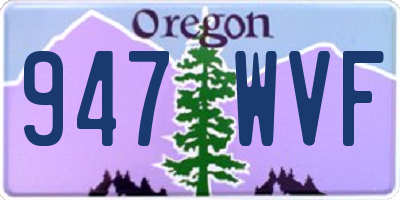 OR license plate 947WVF