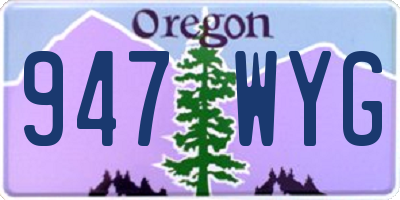 OR license plate 947WYG
