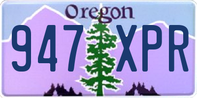 OR license plate 947XPR