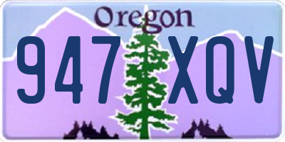 OR license plate 947XQV
