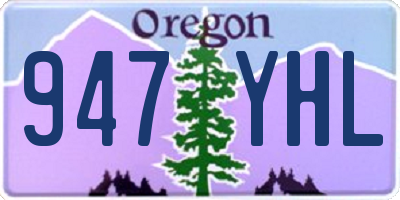 OR license plate 947YHL