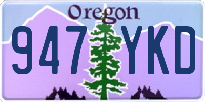 OR license plate 947YKD