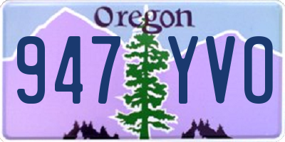 OR license plate 947YVO
