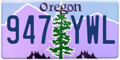 OR license plate 947YWL