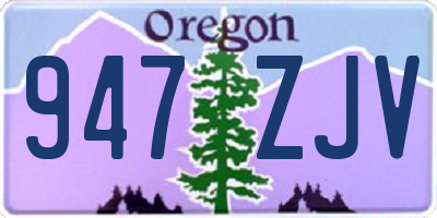 OR license plate 947ZJV