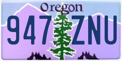 OR license plate 947ZNU