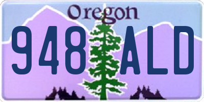 OR license plate 948ALD
