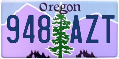 OR license plate 948AZT