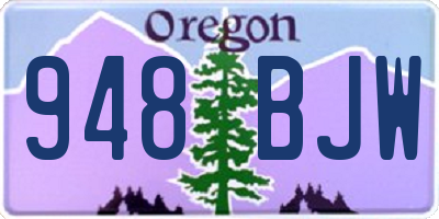 OR license plate 948BJW