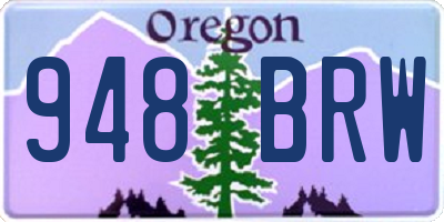 OR license plate 948BRW