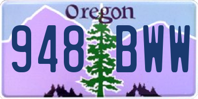 OR license plate 948BWW