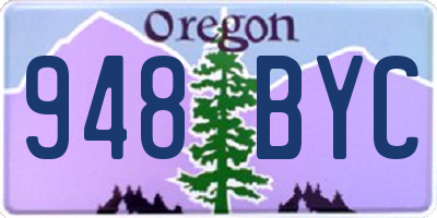 OR license plate 948BYC