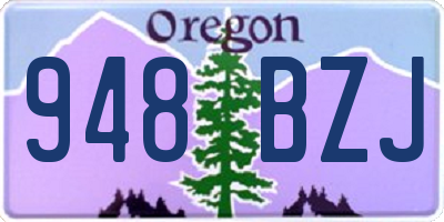 OR license plate 948BZJ