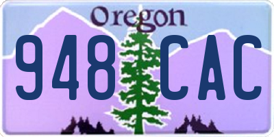 OR license plate 948CAC