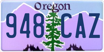 OR license plate 948CAZ