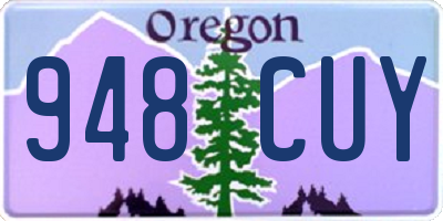OR license plate 948CUY
