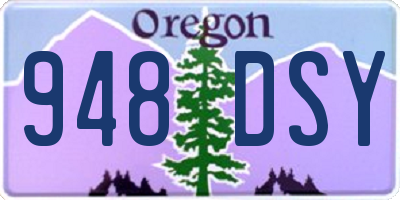 OR license plate 948DSY