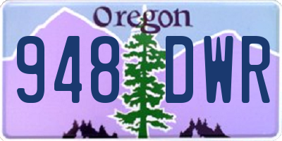 OR license plate 948DWR