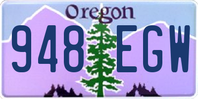 OR license plate 948EGW