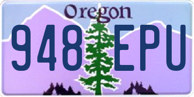 OR license plate 948EPU