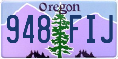 OR license plate 948FIJ