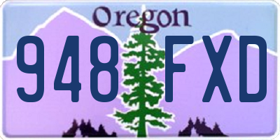 OR license plate 948FXD