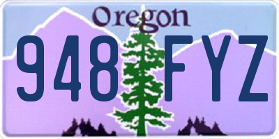 OR license plate 948FYZ