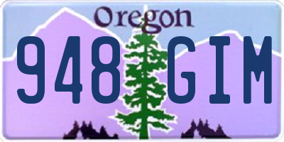 OR license plate 948GIM
