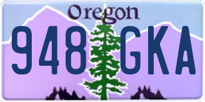 OR license plate 948GKA