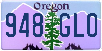 OR license plate 948GLO
