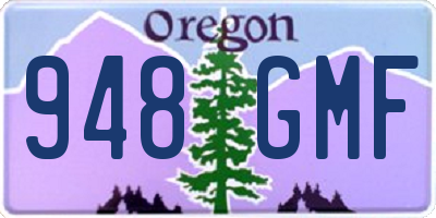 OR license plate 948GMF