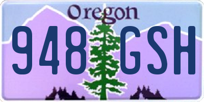 OR license plate 948GSH
