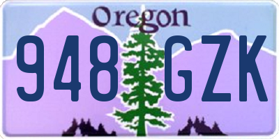 OR license plate 948GZK