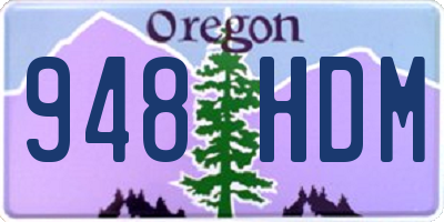 OR license plate 948HDM