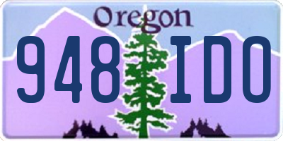 OR license plate 948IDO