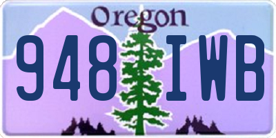 OR license plate 948IWB