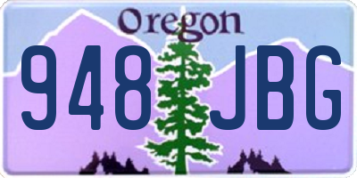 OR license plate 948JBG