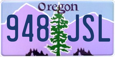 OR license plate 948JSL