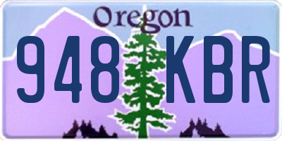OR license plate 948KBR