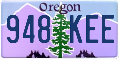 OR license plate 948KEE