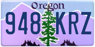 OR license plate 948KRZ