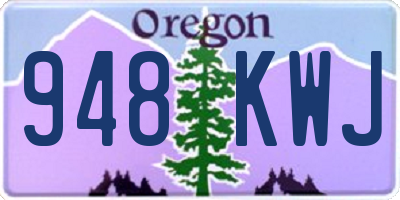 OR license plate 948KWJ