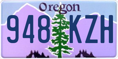 OR license plate 948KZH
