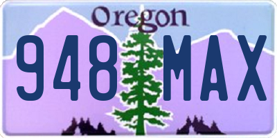 OR license plate 948MAX